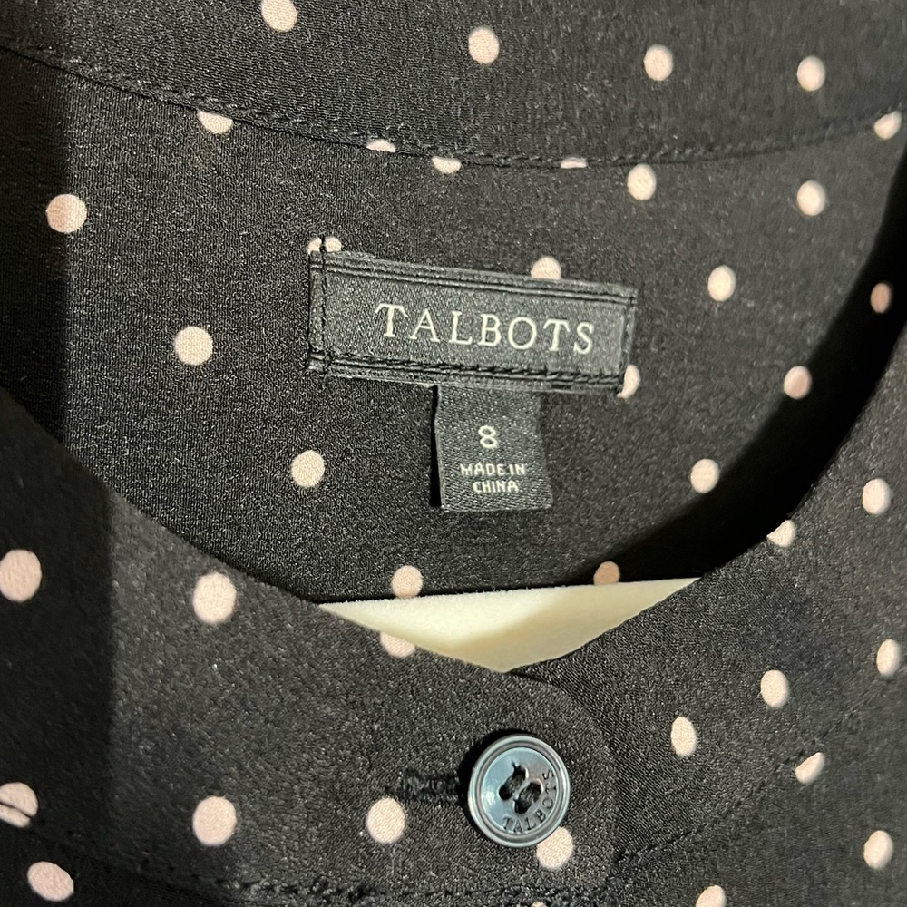 Talbots Polka Dot Button Down Blouse - image 5